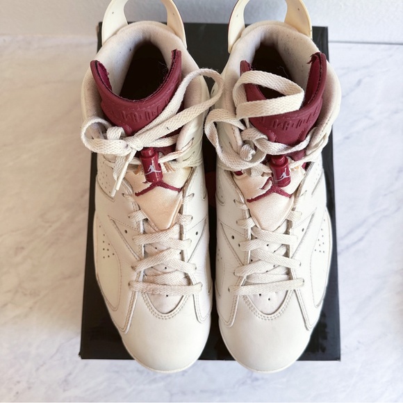 Air Jordan 6 Retro Size 10.5 Off White/ Maroon GUC - Picture 8 of 8